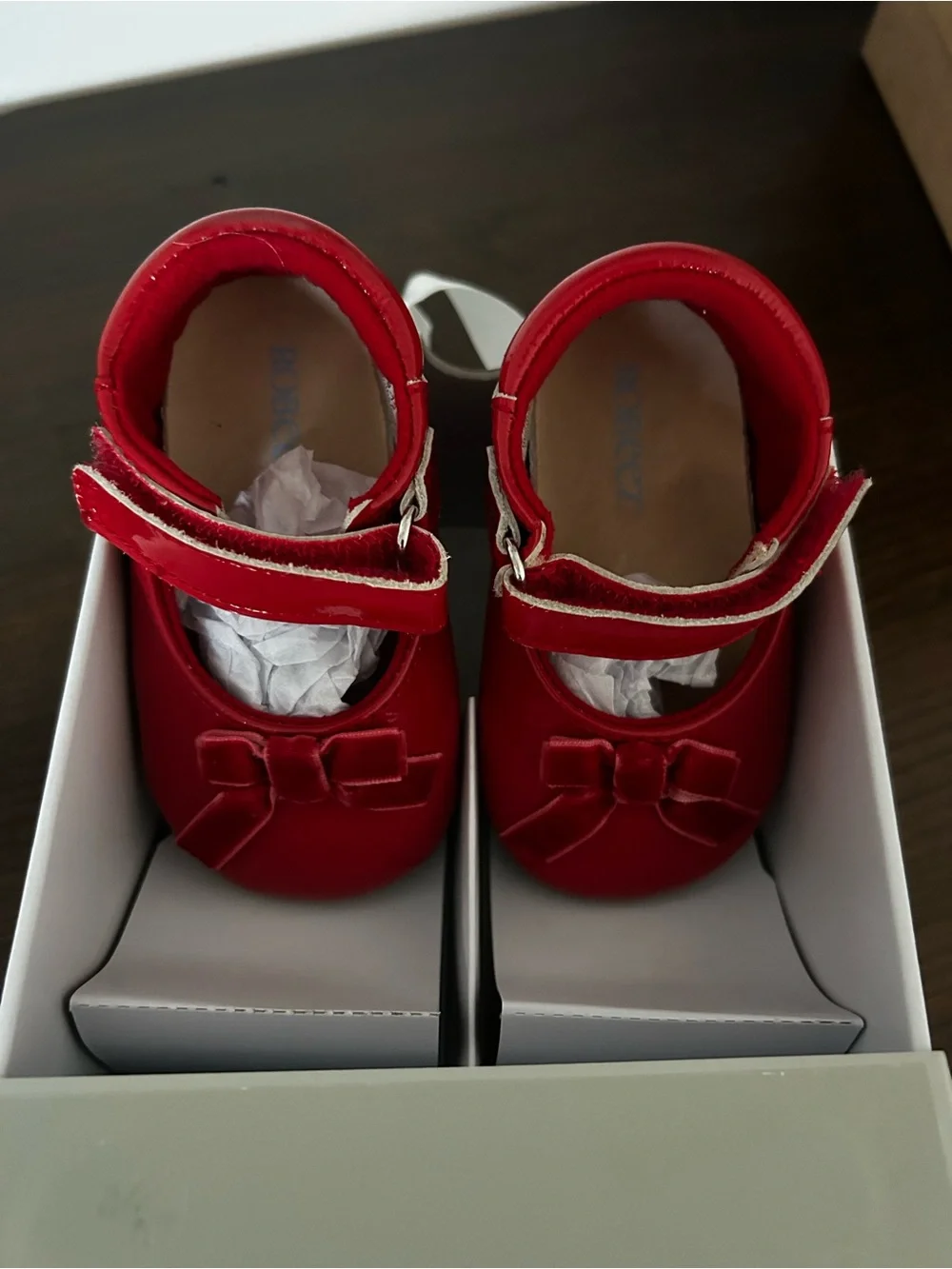 Robeez Red Mary Jane Baby Shoes with Bow